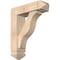 Ekena Millwork Funston Arts and Crafts Smooth Bracket w/ Offset Brace, Douglas Fir, 5 1/2"W x 18"D x 22"H BKT0604X18X22FST03SDF - alternate 1